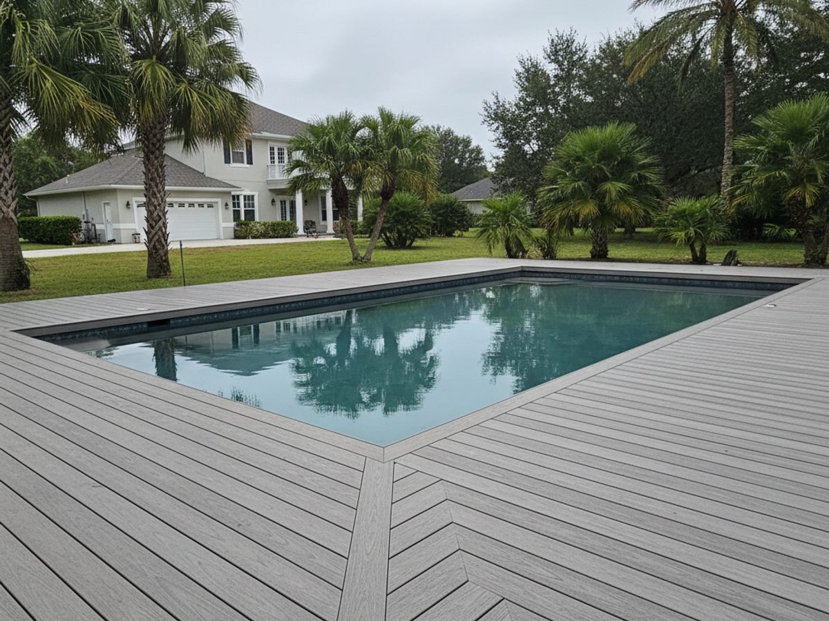 Composite Decking Installation completed by Majestic Deck Solutions in Hialeah, FL